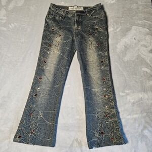 Vintage MCRD British Michael R Dan 1962 Beaded Embellished Jeans Size 29 Rare